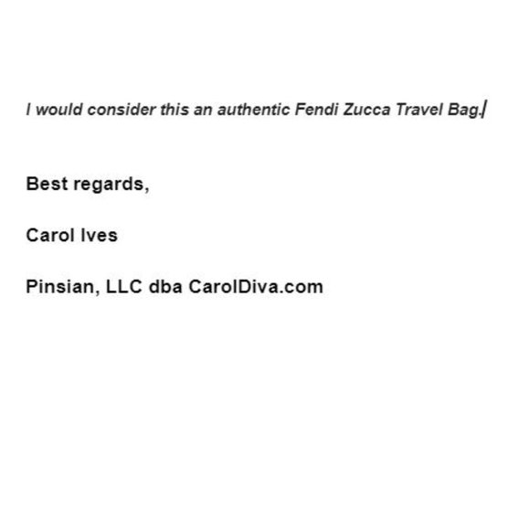 authentic Fendi Boston Bag Brown Canvas - Picture 10 of 10